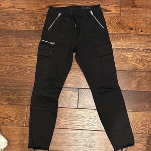 All Saints Black Zippered Cargo Pants